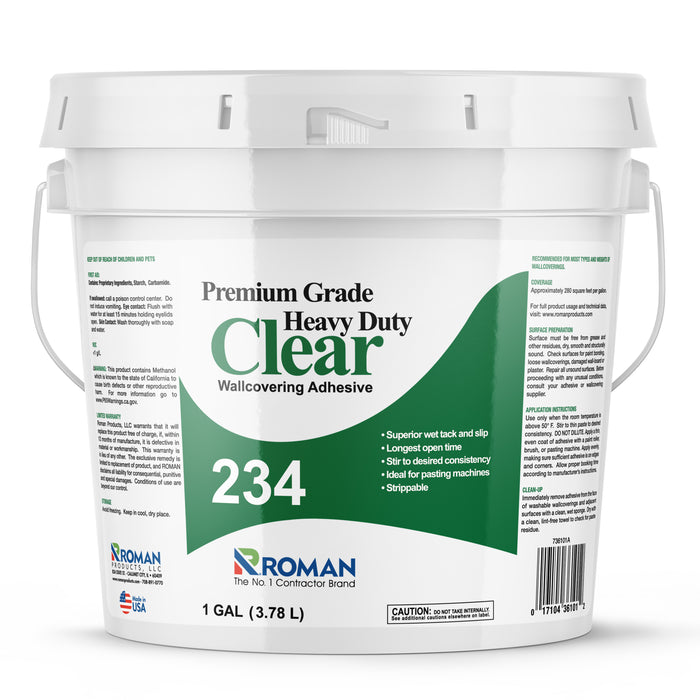 234 Premium Grade Heavy Duty Clear Wallcovering Adhesive