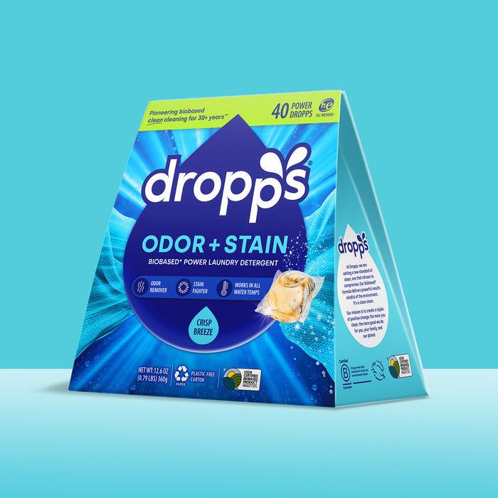 40 Count Odor & Stain Laundry Detergent Pods, Crisp Breeze