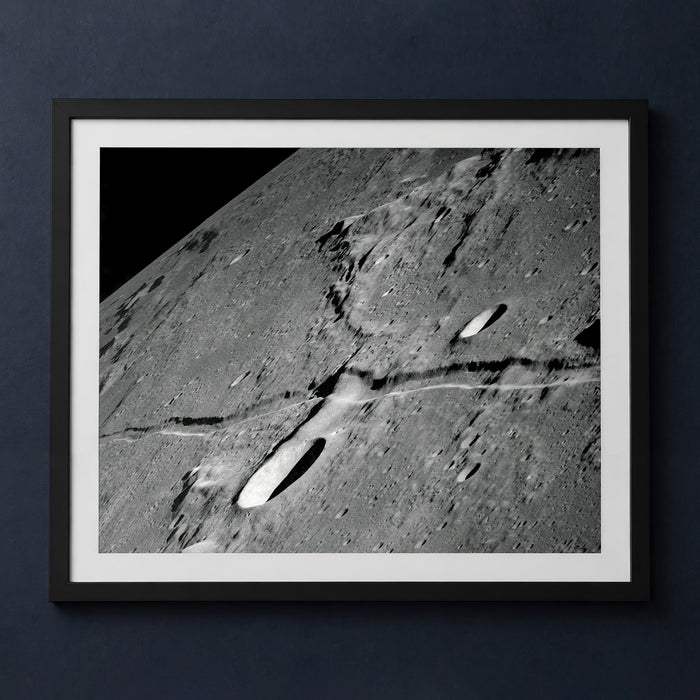 Framed print mockup — Apollo 10 Lunar Rille