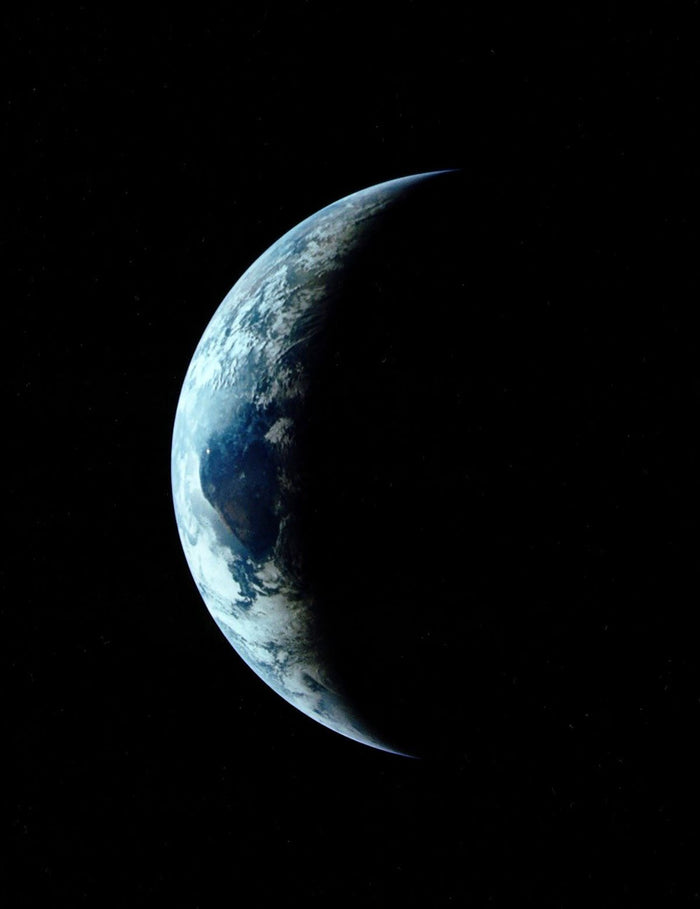 Apollo 11 Crescent Earth - high resolution space images - Sky Image Lab