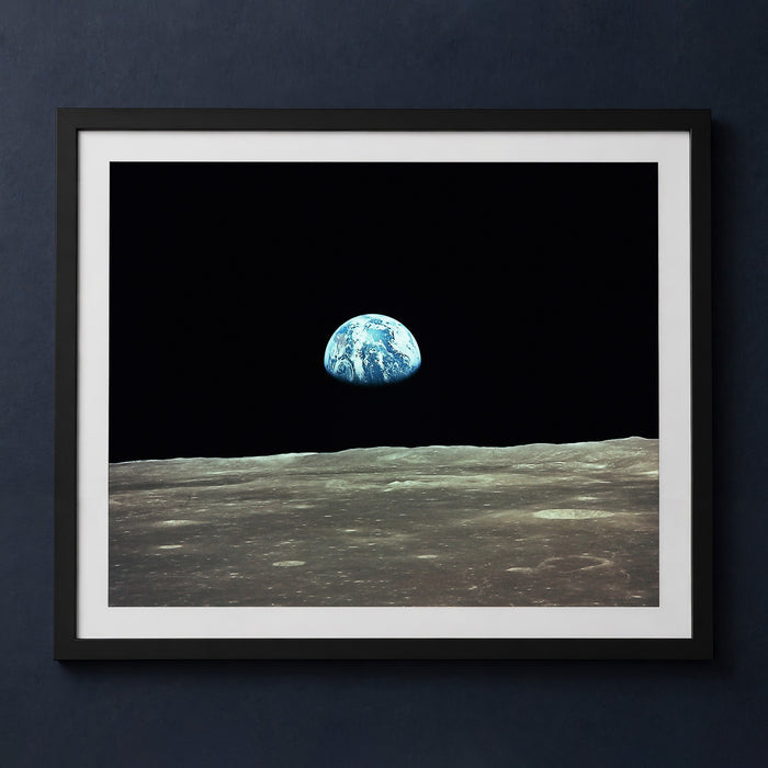 Framed print mockup — Apollo 11 Earthrise
