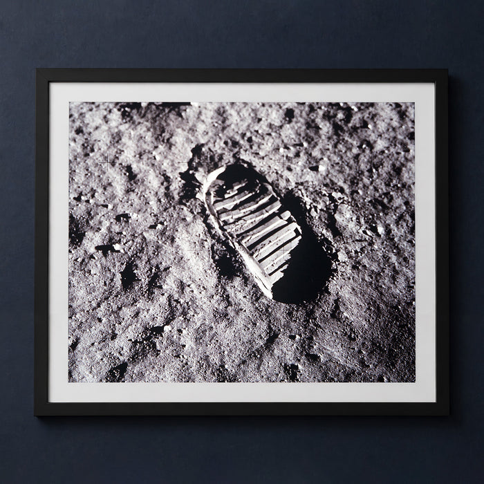 Framed print mockup — Apollo 11 Lunar Footstep