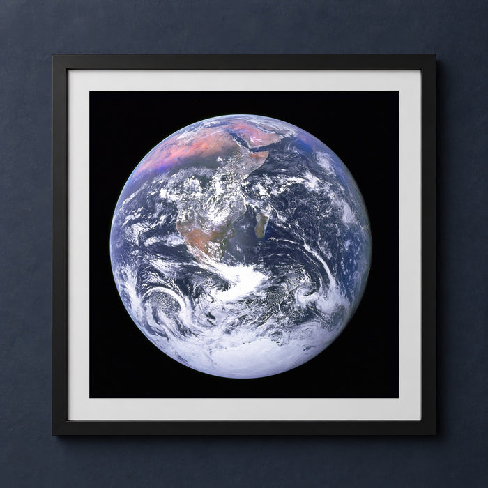Framed print mockup — Apollo 17 Full Earth