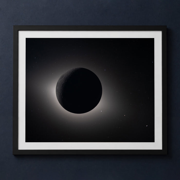 Framed print mockup — Artemis II in Eclipse