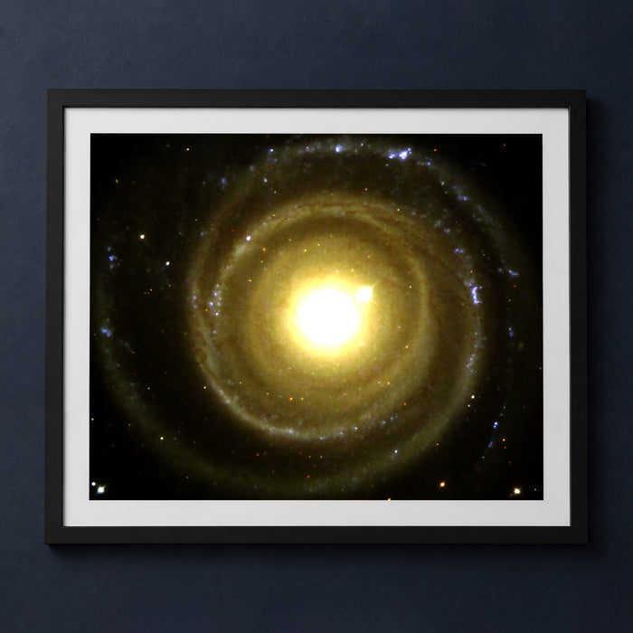 Framed print mockup — Backwards Spiral Galaxy