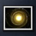 Framed print mockup — Backwards Spiral Galaxy