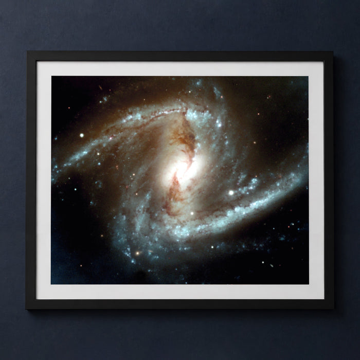 Framed print mockup — Barred Galaxy