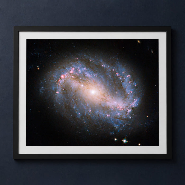 Framed print mockup — Barred Spiral Galaxy