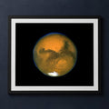 Framed print mockup — Big Mars from Hubble