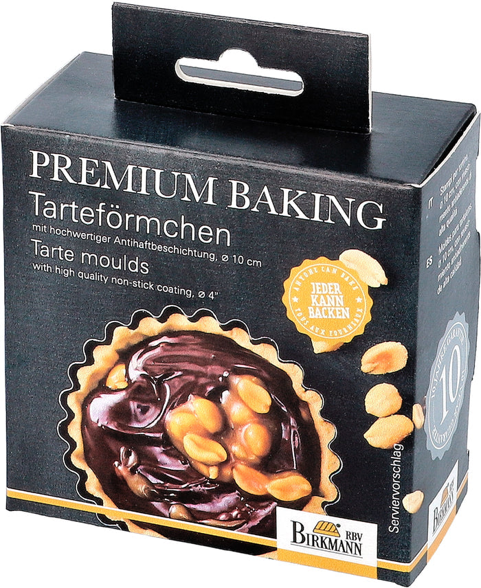 Birkmann Taartvorm / Bakvorm / Quichevorm met losse bodem Premium Baking ø 10 x 2 cm - 6 Stuks