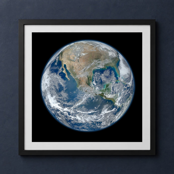 Framed print mockup — Blue Marble 2012
