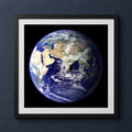 Framed print mockup — Blue Marble East