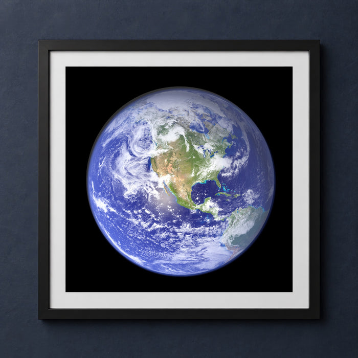 Framed print mockup — Blue Marble West