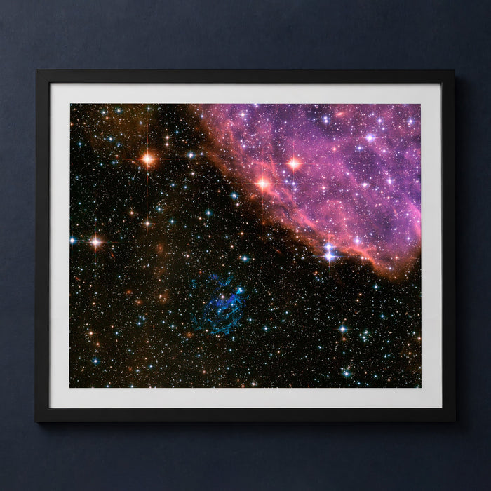 Framed print mockup — Blue Wisp