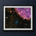 Framed print mockup — Blue Wisp