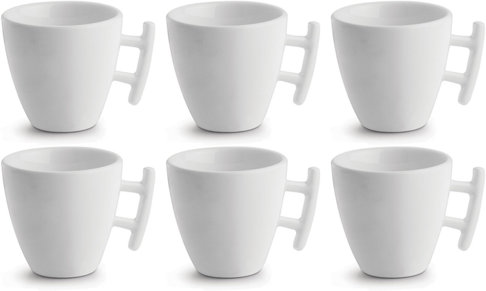 BonBistro Koffiekop Yong Squito 170 ml - Wit - 6 stuks