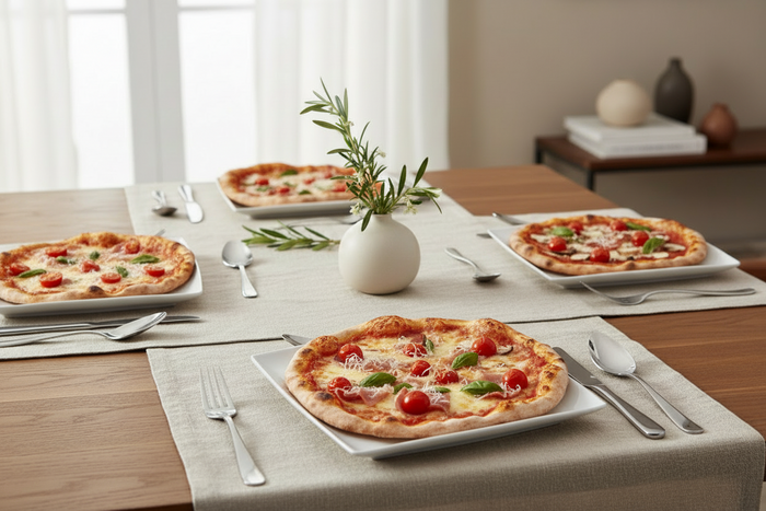BonBistro Serviesset Yong Squito - Wit 12-delig / 4 personen - 4 dinerborden, 4 ontbijtborden en 4 kommen