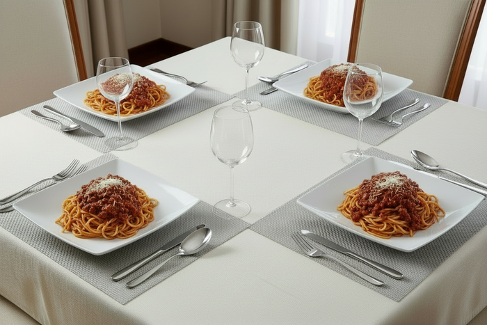 BonBistro Serviesset Yong Squito - Wit 18-delig / 6 personen - 6 dinerborden, 6 diepe borden en 6 ontbijtborden