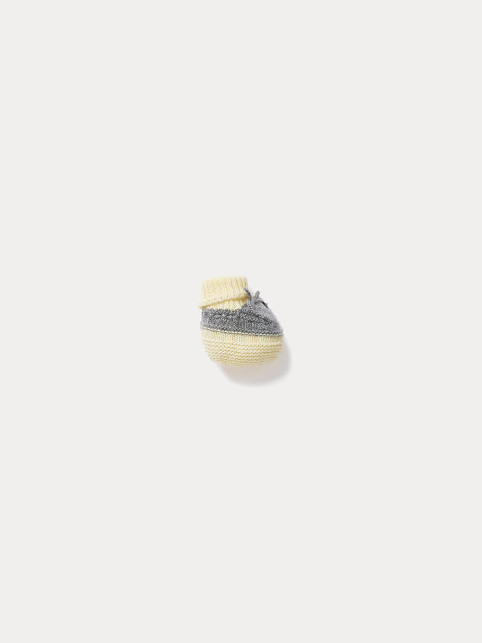 Bonpoint - Bonpoint x Guest in Residence Telse baby cashmere slippers in heather gray - view 2