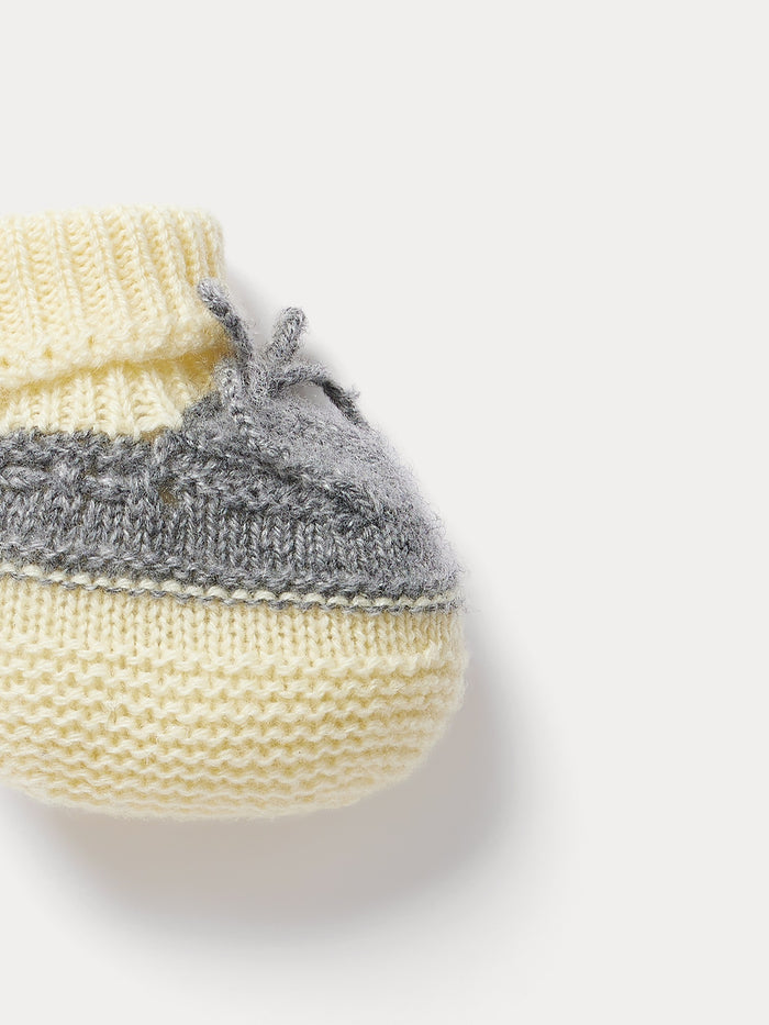 Bonpoint - Bonpoint x Guest in Residence Telse baby cashmere slippers in heather gray - view 3