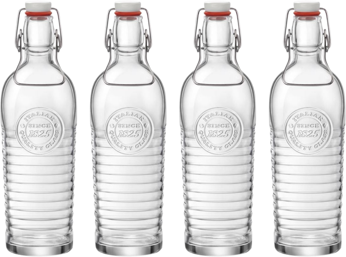 Bormioli Rocco Beugelflessen / Weckflessen Officina 1825 - Transparant - 1.2 liter - 4 stuks