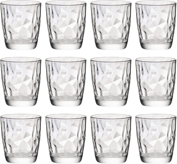 Bormioli Rocco Glazenset - Waterglazen - Transparant - Diamond - 300 ml - 12 stuks