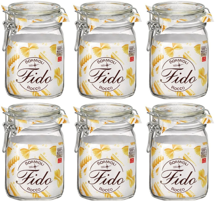 Bormioli Rocco Weckpotten Fido 11 x 11 cm / 1 liter - 6 stuks