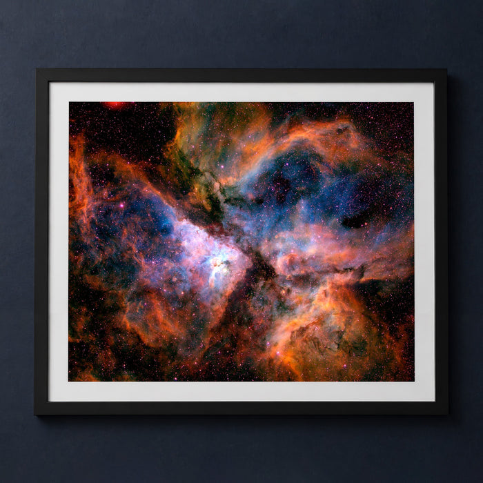 Framed print mockup — Carina Nebula
