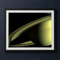Framed print mockup — Cassini Closer Saturn