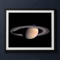 Framed print mockup — Cassini Full Saturn