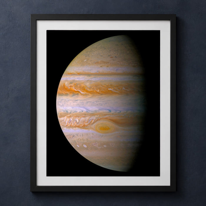 Framed print mockup — Cassini Half Jupiter