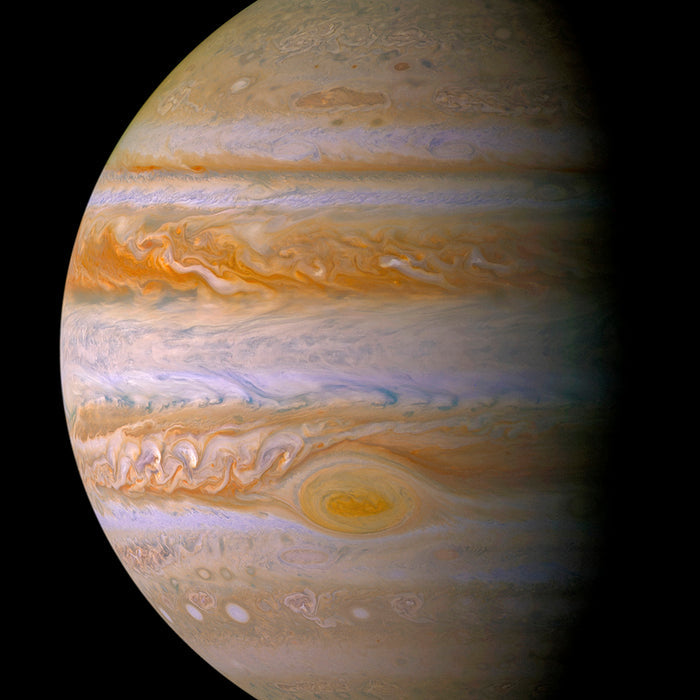 Cassini Half Jupiter - high resolution space images - Sky Image Lab