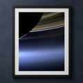 Framed print mockup — Cassini Pale Blue Dot