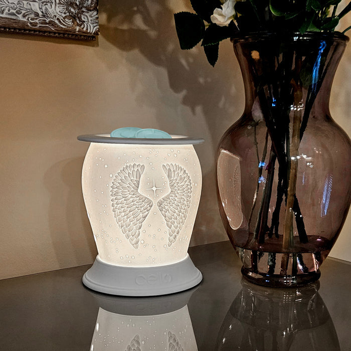 Cello - Angel Wings Electric Melt Burner with Crisp Cotton Wax Medallion