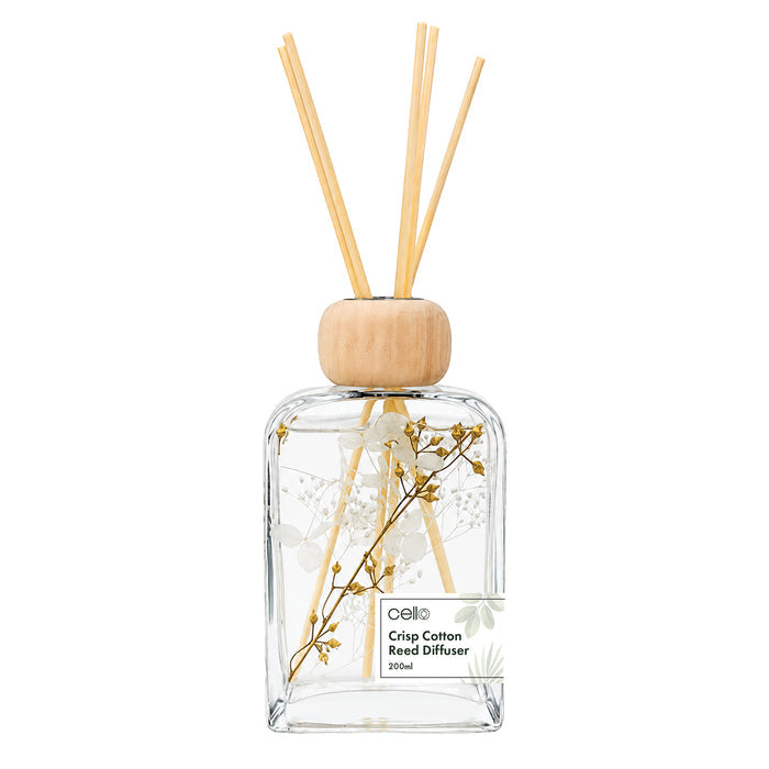 Cello - Botanical Reed Diffuser 200ml - Crisp Cotton