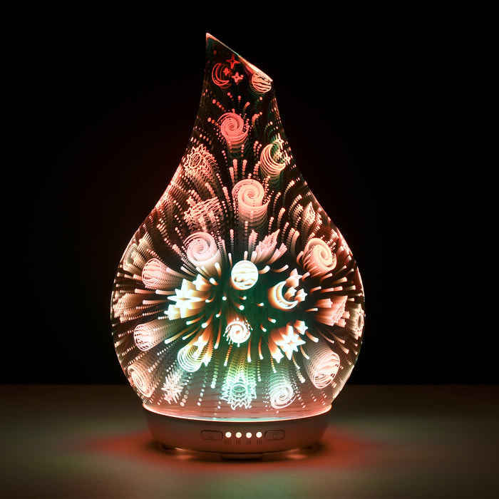 Cello - Cosmic 3D Art Glass Ultrasonic Diffuser Large W/White Light & Remote Control