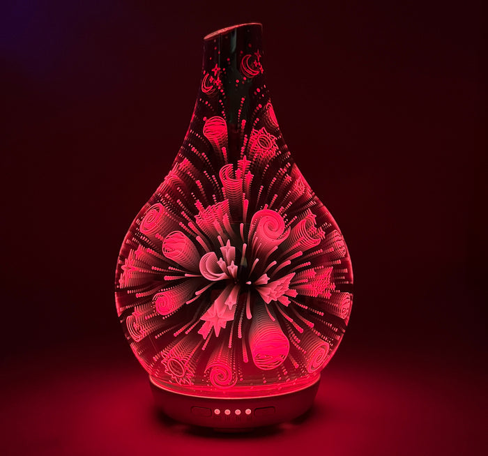 Cello - Cosmic 3D Art Glass Ultrasonic Diffuser Large W/White Light & Remote Control
