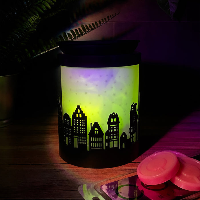 Cello - Electric Melt Burner - City Northern Lights - Colour Changing