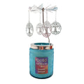 Cello - Gemstone Candle 400g with Convection Spinner - Finely Woven Silk with Turquenite