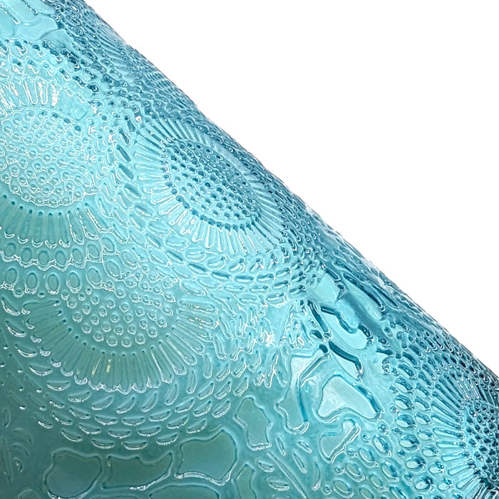 Cello - Gemstone Candle 400g with Convection Spinner - Finely Woven Silk with Turquenite