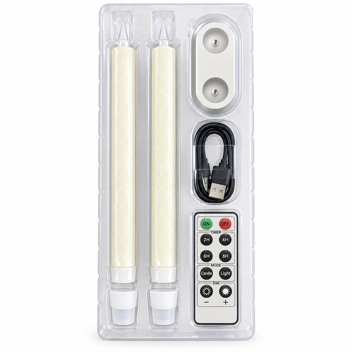 Cello - Living Flame LED Candle Taper - Set of 2