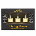 Cello - Living Flame LED Candle Tealight - Set of 3
