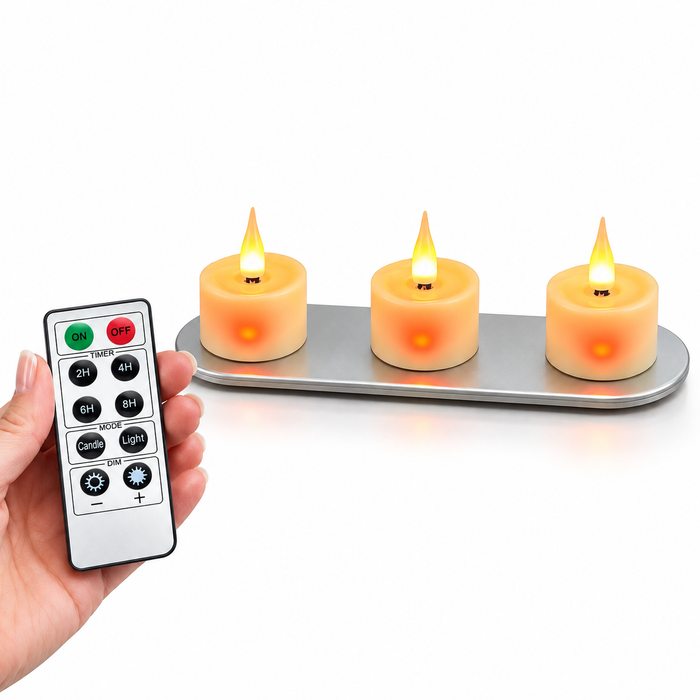 Cello - Living Flame LED Candle Tealight - Set of 3