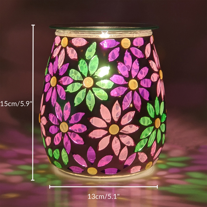 Cello - Mosaic Glass Electric Melt Burner - Pretty Petals