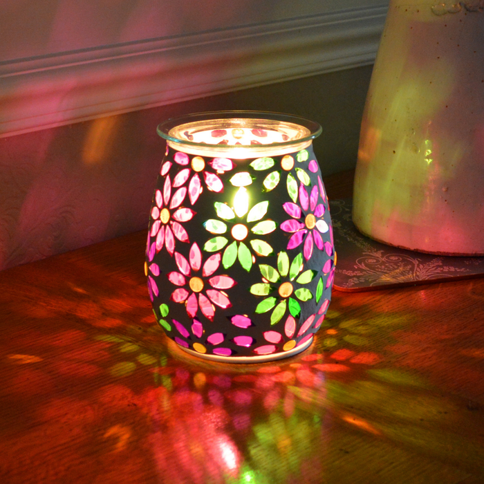 Cello - Mosaic Glass Electric Melt Burner - Pretty Petals