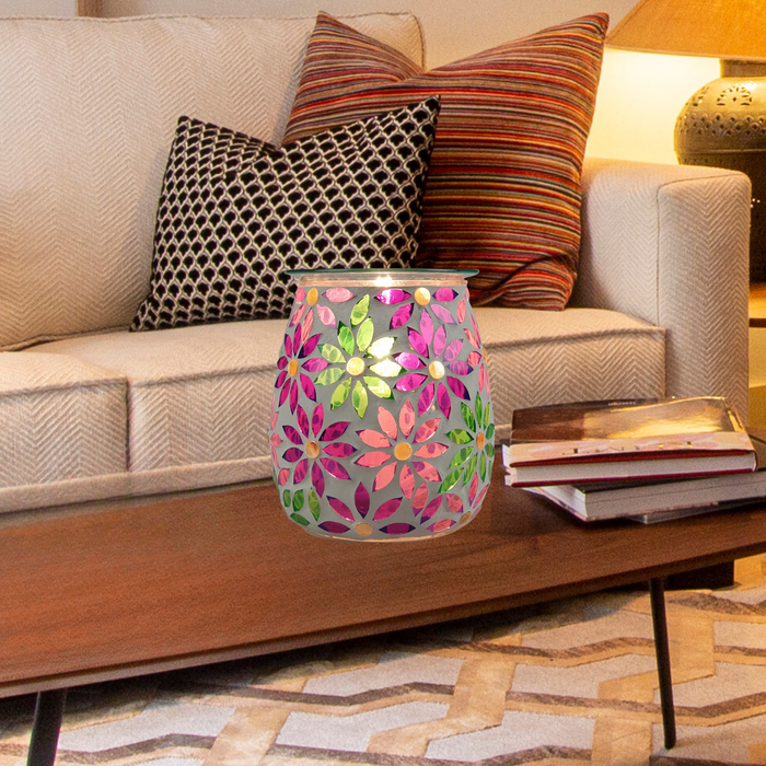 Cello - Mosaic Glass Electric Melt Burner - Pretty Petals