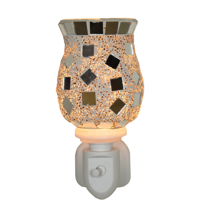 Cello - Mosaic Plug In Electric Melt Burner - Silver