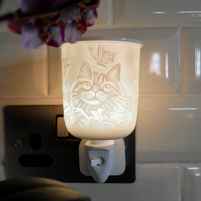 Cello - Porcelain Plug In Electric Melt Burner - Cat