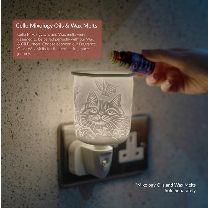 Cello - Porcelain Plug In Electric Melt Burner - Cat