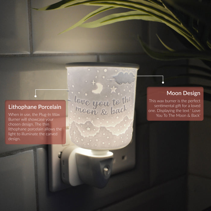 Cello - Porcelain Plug In Electric Melt Burner - Love You To The Moon & Back